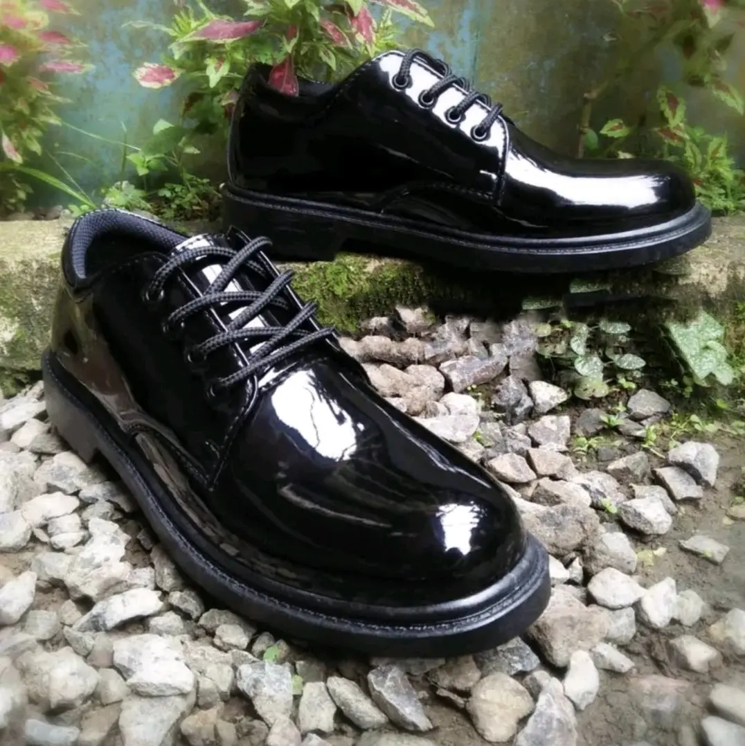 Sepatu fantofel pria Sepatu pdh dinas harian hitam glosy Shoes