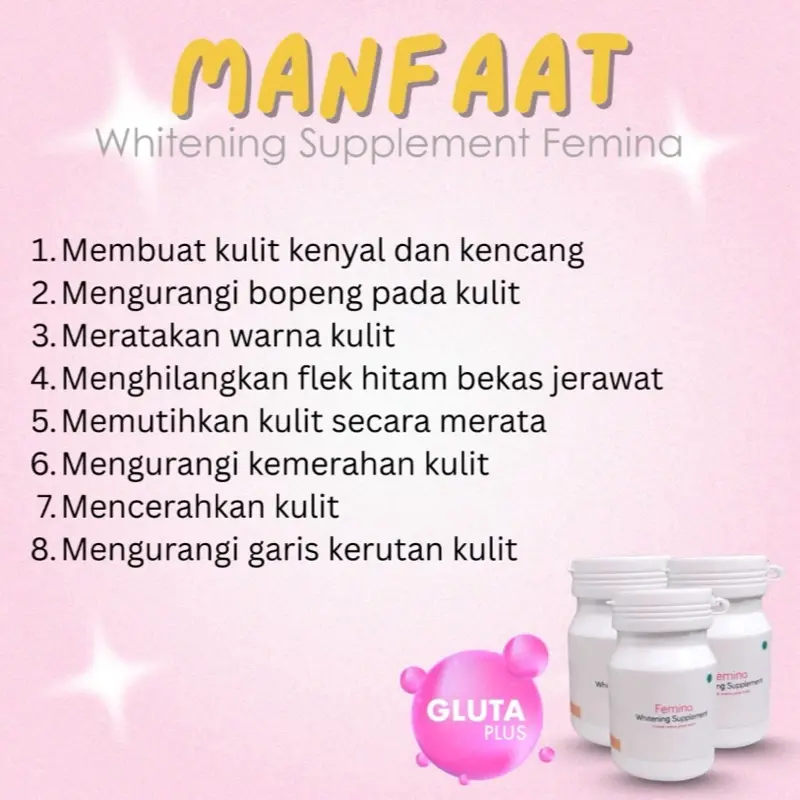 FEMINA WHITENING ORIGINAL MENCERAHKAN KULIT SEHAT CERAH BPOM AMAN 2