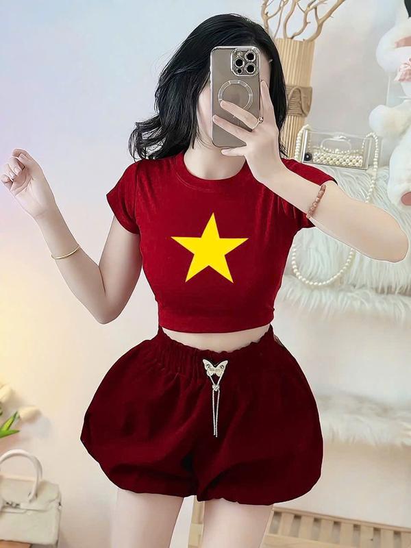 Áo croptop in hình ngôi sao Việt Nam siêu xinh giá hạt dẻ 2