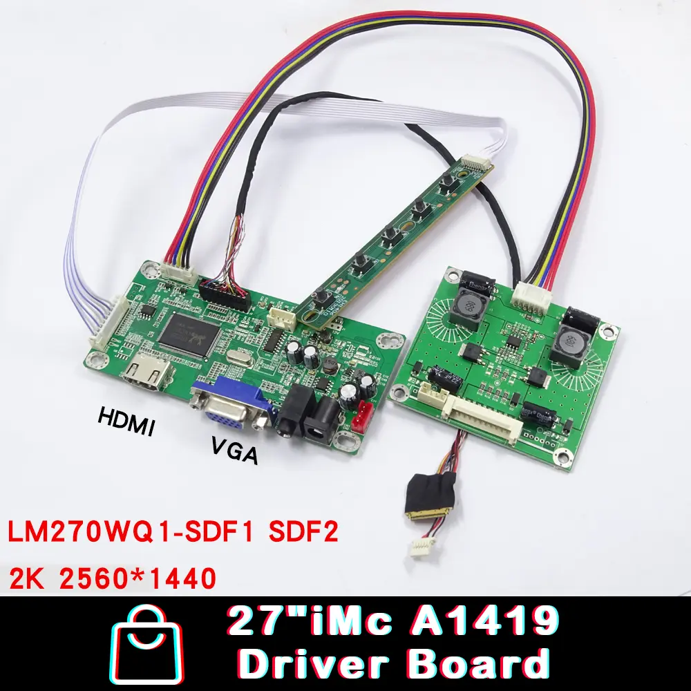 27 '' IMc A1312 A1316 A1407 2K LCD Controller Drive Board Monitor Display Kit For LM270WQ1 A2 C2 E3 B1 B3 Screen Test Mainboard
