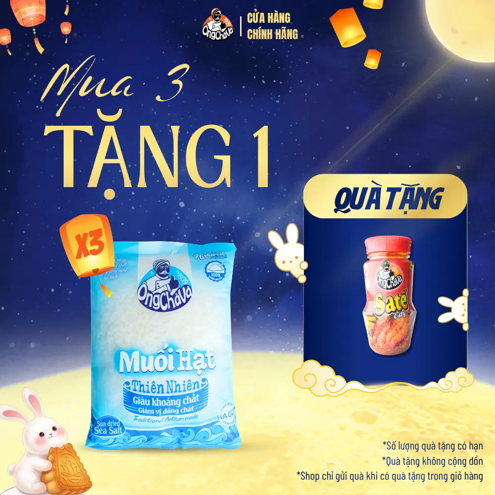 Muối Hạt Thiên Nhiên 1kg thương hiệu Ông Chà Và – Hàng Chính Hãng