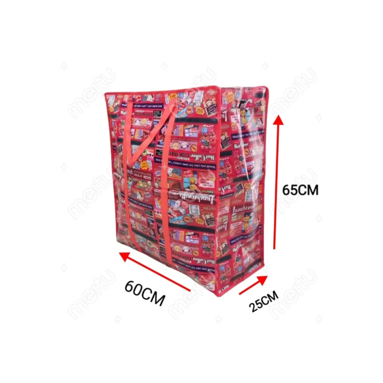 Beg Guni Besar Berzip Tebal Laundry Bag Waterproof Large Storage Beg Balik Kampung Murah Travel Bag PVC Bags