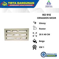Gambar TRISENSA RO 91E ORNAMEN MESIR 20 X 40 CM ROSTER KERAMIK LOBANG ANGIN VENTILASI BEIGE KW 1 KW A dari Tirta Bangunan Kota Depok 3 Tokopedia