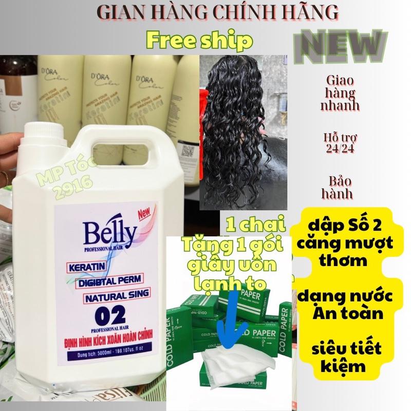 Dập can 5 lít số 2 Belly ( New ), dập can Belly định hình số 2 ( 5 lít ) tiết kiệm , ( 1 can tặng 1 gói giấy uốn lạnh , 2 can tặng 3 gói ) dập định hình uốn nóng hay dập uốn lạnh đều hiệu quả, dập định hình uốn tóc nữ tóc nam women ,pha tỷ lệ 1/1 với nước