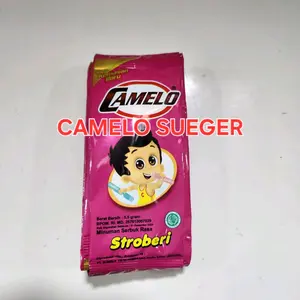 Minuman Bubuk Es Camelo Rasa Stroberi - 24 Renteng isi 240 Pcs harga murah