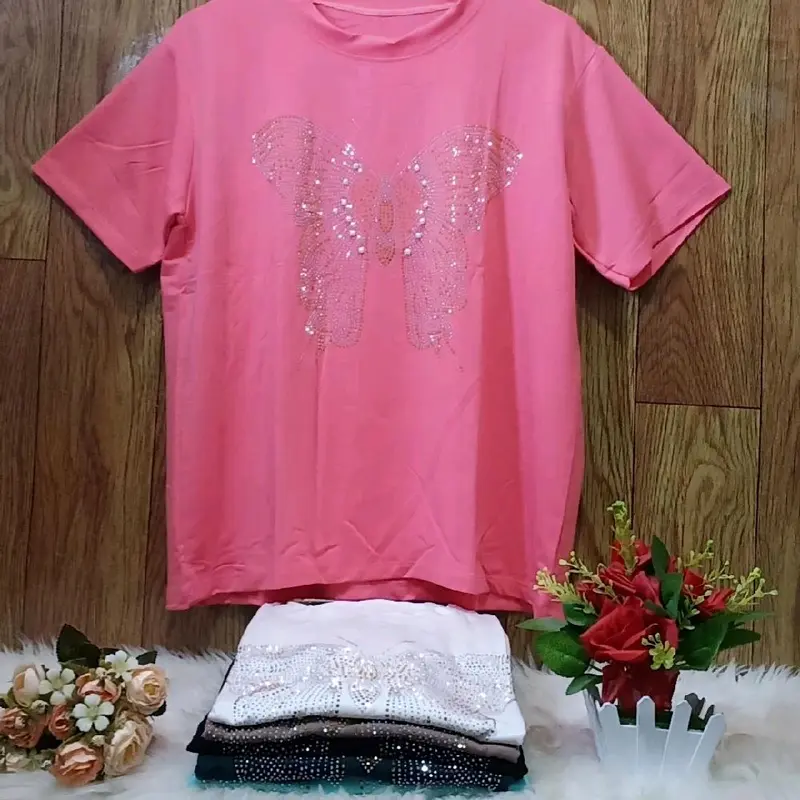 KAOS ATASAN PENDEK WANITA CANTIK BEBITERY JUMBO XXL ( LD : 116 : 120 ) REALPIC 4