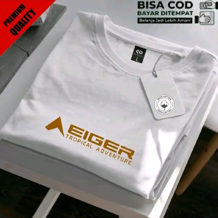 COD !!! Kaos Lengan Pendek Eger Text Gold / Kaos Premium Quality Catton Combed 30s- Kaos Lengan Pendek T-shirt Kaos Unisex Pria-Wanita.