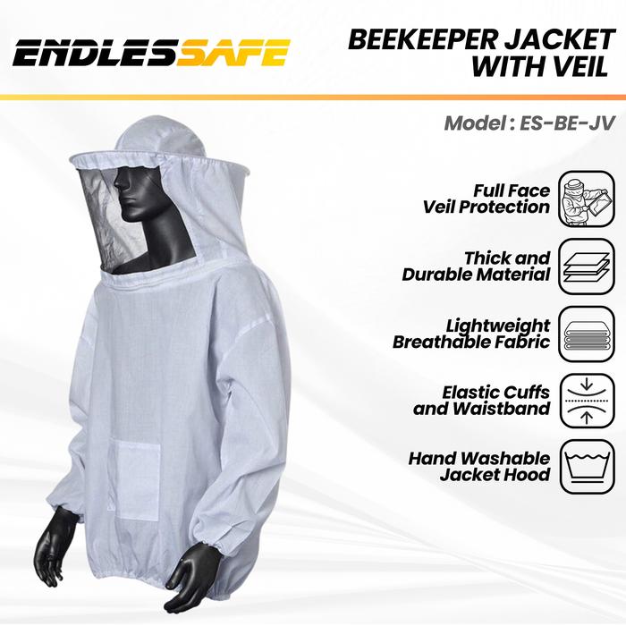 Gambar Jaket Anti Lebah – Bee Keeping Jacket Pelindung Tubuh & Kepala | Anti Sengat Lebah dan Tawon Putih dari gudangsafetycom Kota Administrasi Jakarta Barat Tokopedia