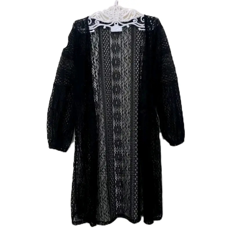 Cardigan brukat lengan balon