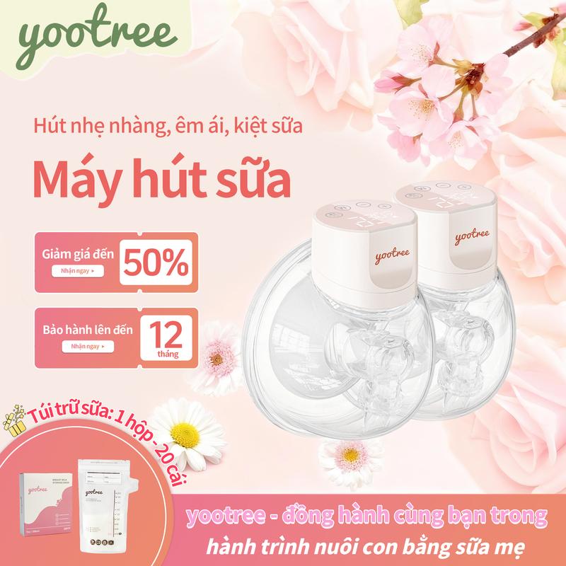  【yootree BPW03 Máy Hút Sữa Không Dây Cầm Tay Có Thể Sạc Lại  Máy Hút Sữa Điện 3 Chế Độ 9 Bánh Răng Tắt Tiếng Thích Hợp Cho Phụ Nữ máy vắt sữa rảnh tay,Có kèm theo túi đựng 