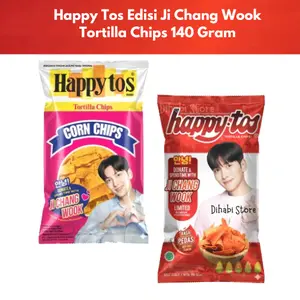 Happytos Edisi Ji Changwook Snack Jagung 140 Gram Happy Tos Original , Pedas