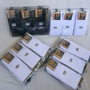Murah 12 Pasang Kaos Kaki Sekolah Hitam Putih Putih SD SMP SMA Kaos Kaki Sekolah Pendek Model Sport
