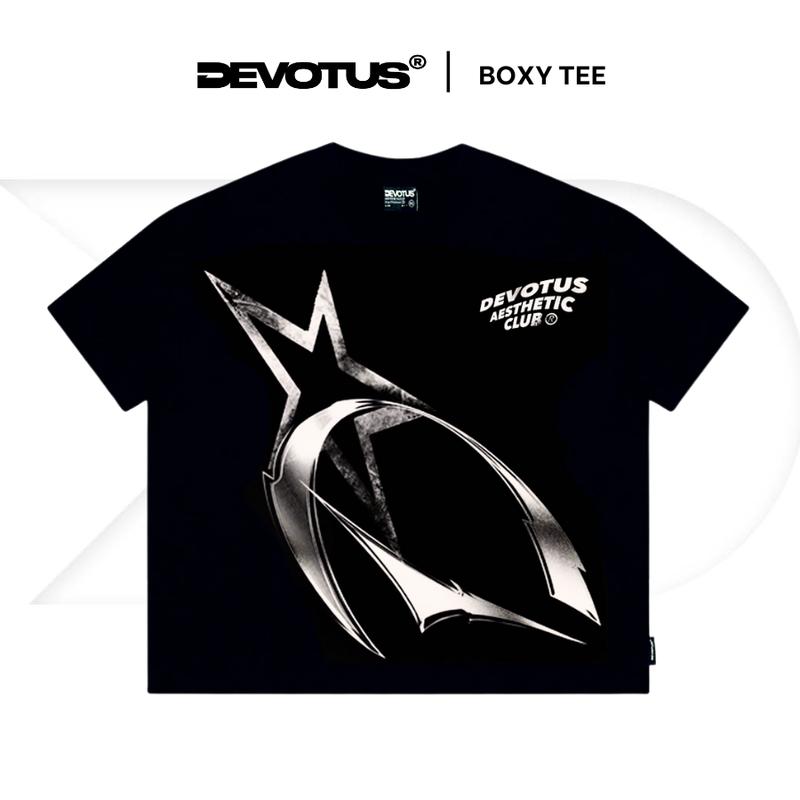 [NEW] Áo thun form BOXY Unisex DEVOTUS Premium 100% Cotton 260gsm Local Brand Fullbox - STAR LOGO Nam Menswear Cổ Tròn