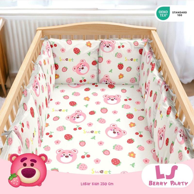 Sprei Gania Katun Lokal Adem Motif Lotso Bantal Guling Sarung 1
