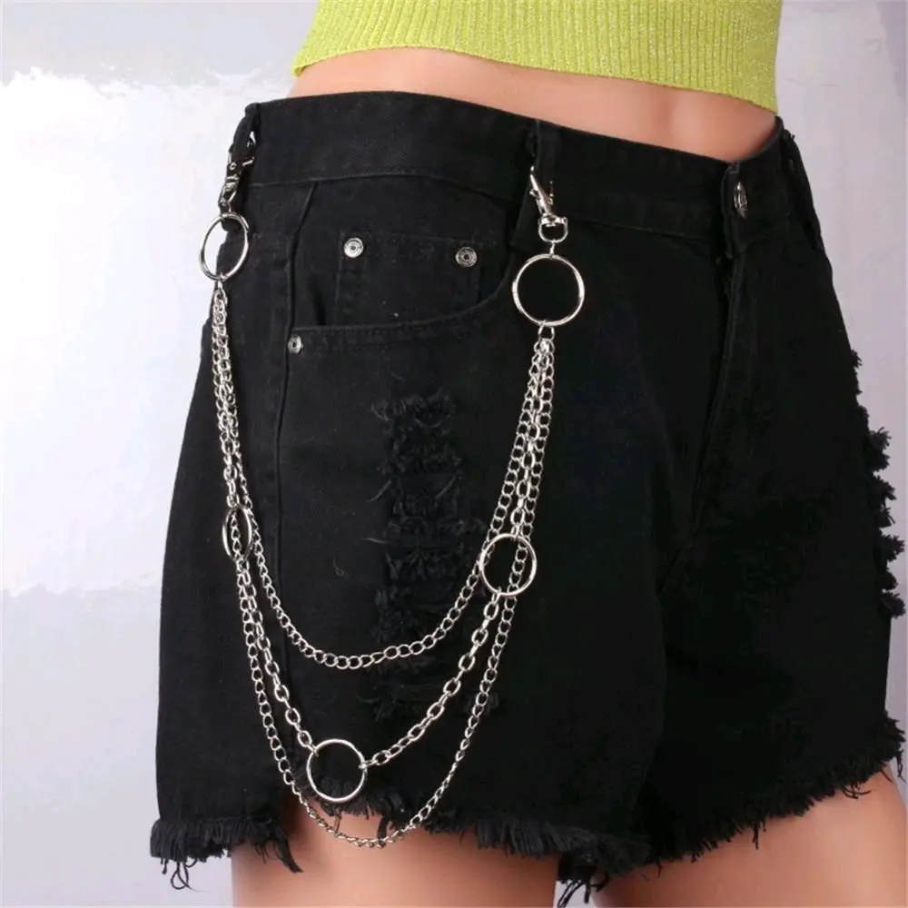 Rantai 3 Layer Dengan 5 Ring O Untuk Harajuku Punk Gothik - Model Terbaru