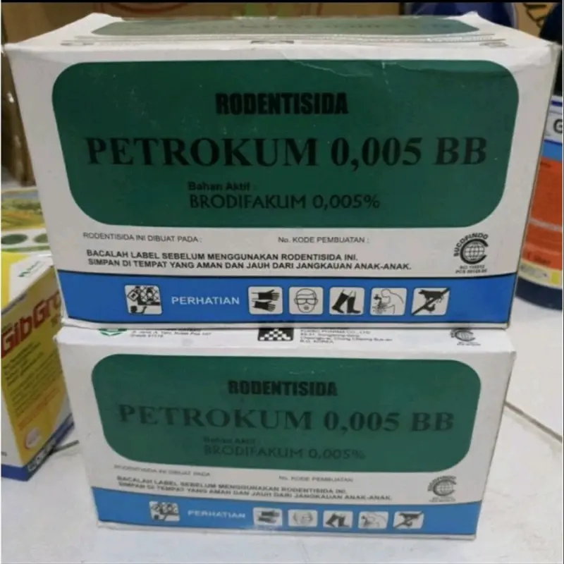 Obat tikus racun tikus  RODENTISIDA PETROKUM 1 BOX ISI 10 PAX KEMASAN 100GR 1