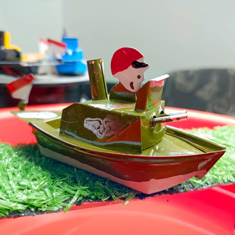 Boat Lagend 70an 80an 90an Mainan Toy dengan Model yang Unik Dewasa Kapal Perahu Control Remote otok otok 3
