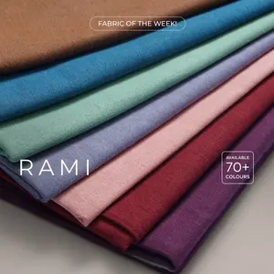 Kain Katun Linen Rami Polos Premium (harga per klik 0,5 Meter)