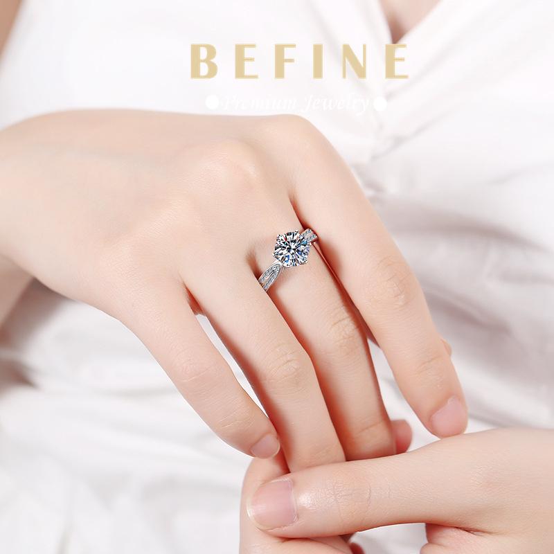 Ladies Fashion Ring Double Row Wedding Ring Opening Adjustable Size 6
