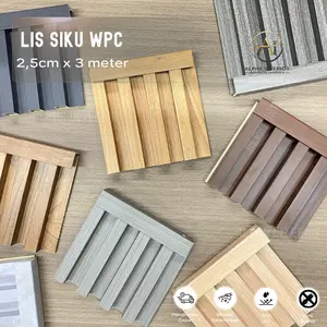 ALPHA - Lis Siku Penutup WPC 2,5cm x 3M – Pelindung Sudut Wall Panel Dinding Motif Kayu Anti Rayap