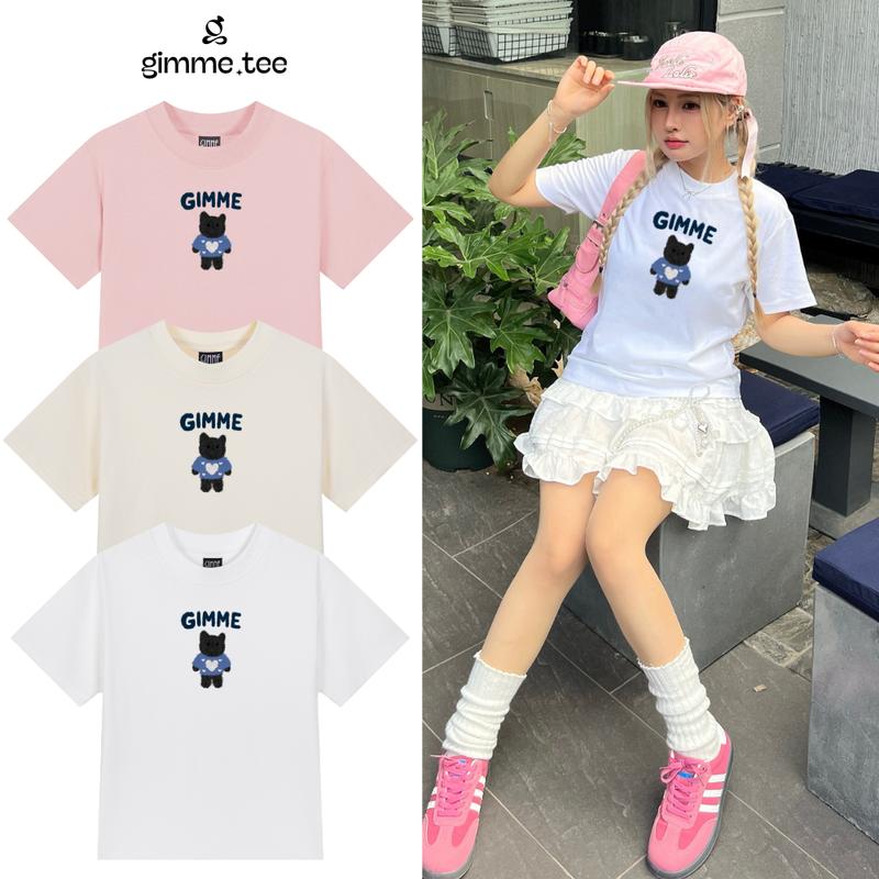 Hàng Mới Áo BabyTee Gimme - GẤU - Premium Cotton 250gsm Cotton 2 Chiều