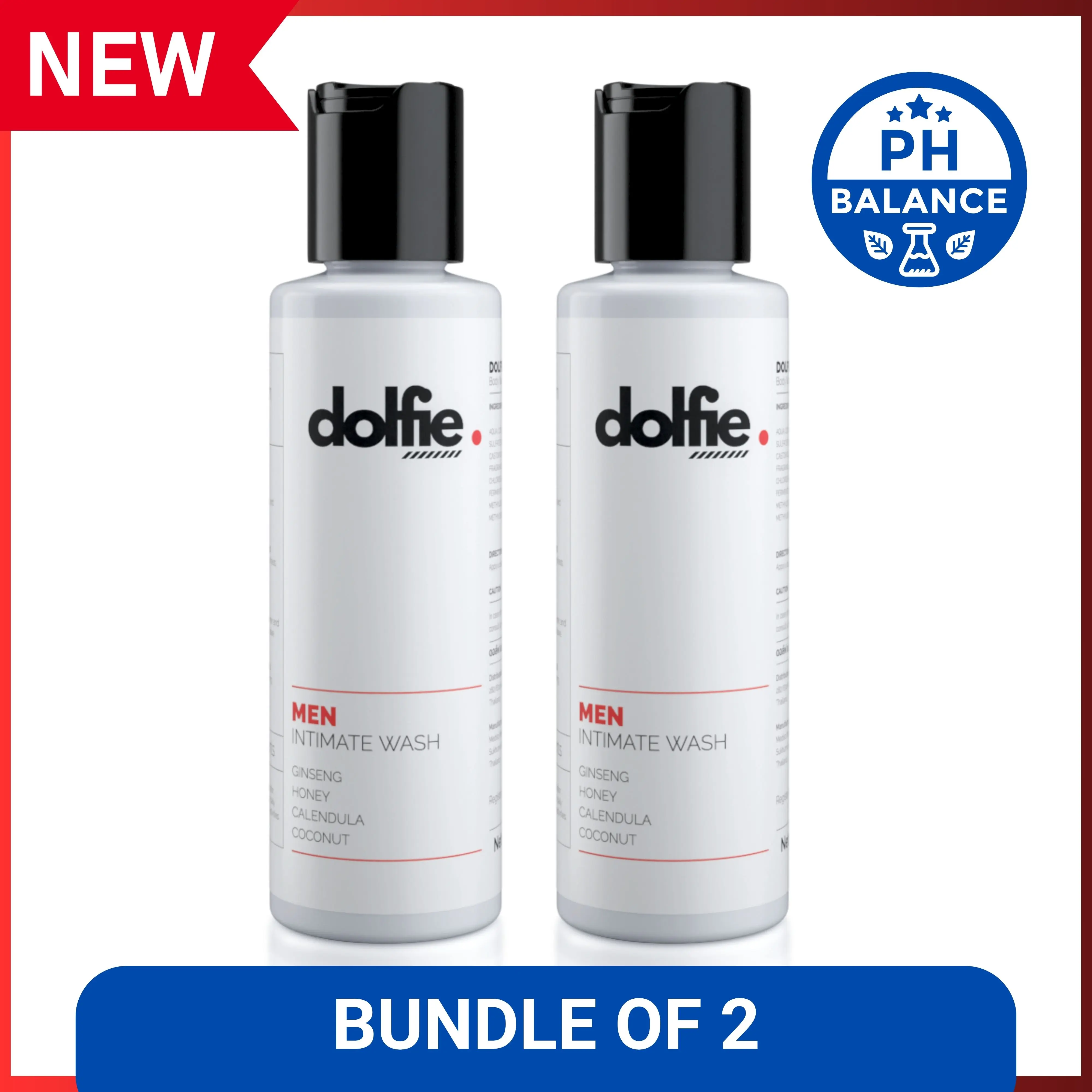 [Bundle of 2] Dolfie Men Intimate Wash 100g x2 Antibacterial Cleanser