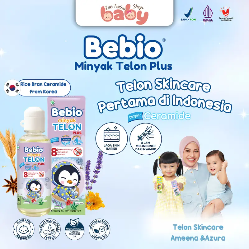 Bebio Minyak Telon Ceramide Original & Plus - 60 ml | Menghangatkan & Melindungi Skin Barrier Kulit Bayi 2