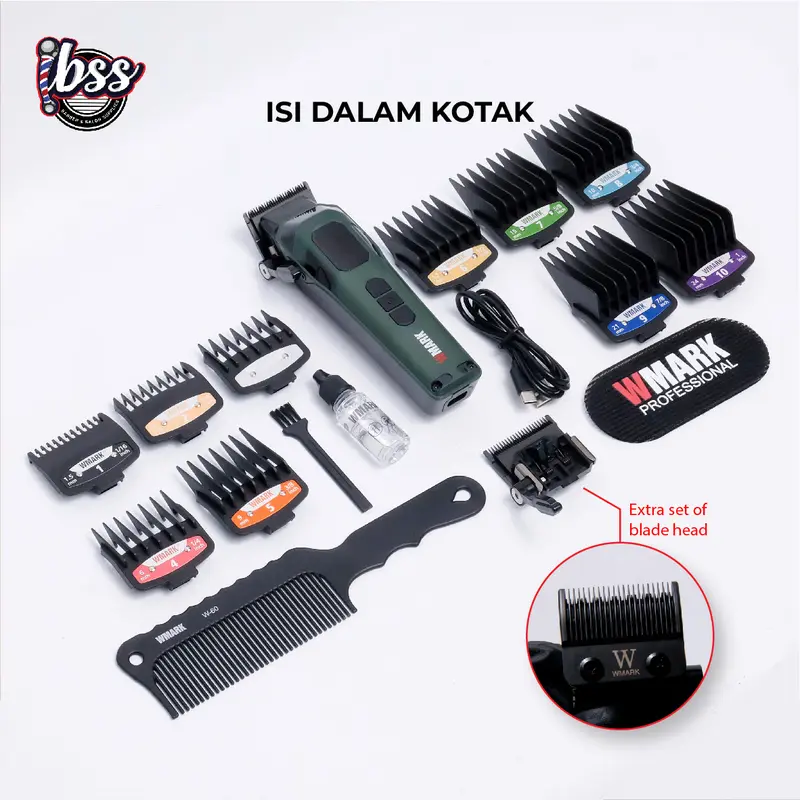 WMARK NG-8080 CLIPPER CORDLESS 7000 - 9000 RPM /  PROFESSIONAL ELECTRIC HAIR CLIPPER CORDLESS / ALAT CUKUR RAMBUT PROFESIONAL / MESIN CUKUR BARBER / IBSS 1