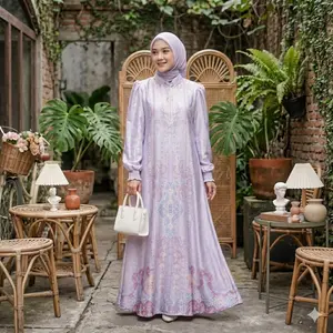 SNBM - Dress Silk Premium DALESHA Gamis Wanita Mewah Elegant Lebaran 2026 - Dress Wanita