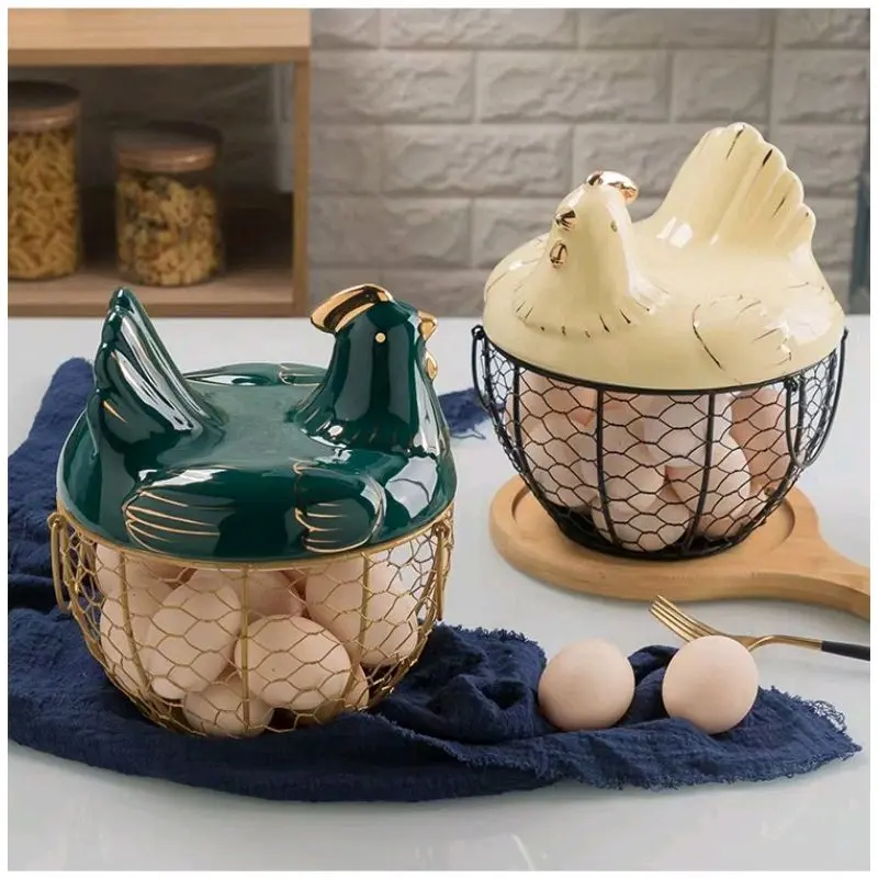 [READY STOCK] CERAMIC EGG BASKET STORAGE BEKAS TELOR AYAM GOLDEN BASKET