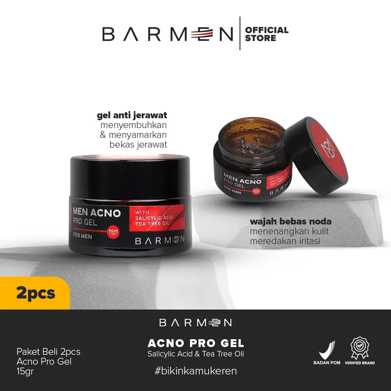 BARMEN Acno Pro Gel Obat Totol Jerawat Pria 3