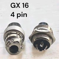 Jual CB4 GX16 4pin jack aviotion wayer connector socket plug buat audio ...