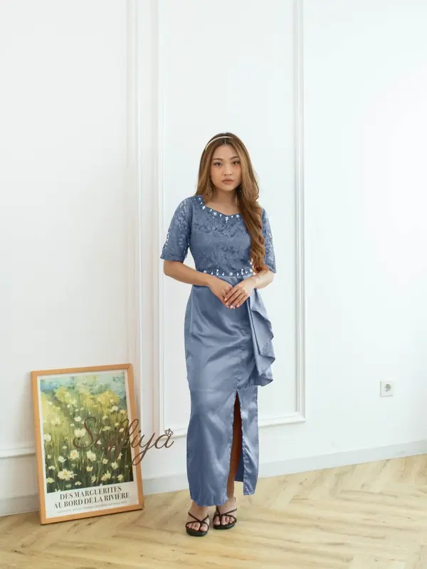 SAFFIYA - Sophia Dress (PREMIUM) / M,L,XL / Dress Pesta Wanita / Dress Natal / dress brukat terbaru / dress mewah 8