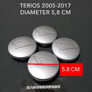 Dop roda tutup velg mobil TERIOS 2005-2017 diameter 5.8 cm harga set 4pcs