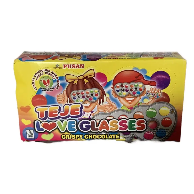 PERMEN SMILLING EYEGLASS COKLAT BOX ISI 40 pcs PERMEN KACAMATA JADUL marshmallow 0