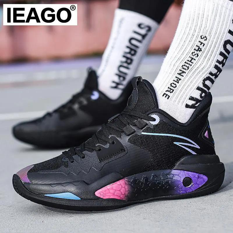 IEAGO Original Kyrie Shock Wave 5 Spike Men's Basketball Shoe New Women's Anti-slip Sports Training Sneakers