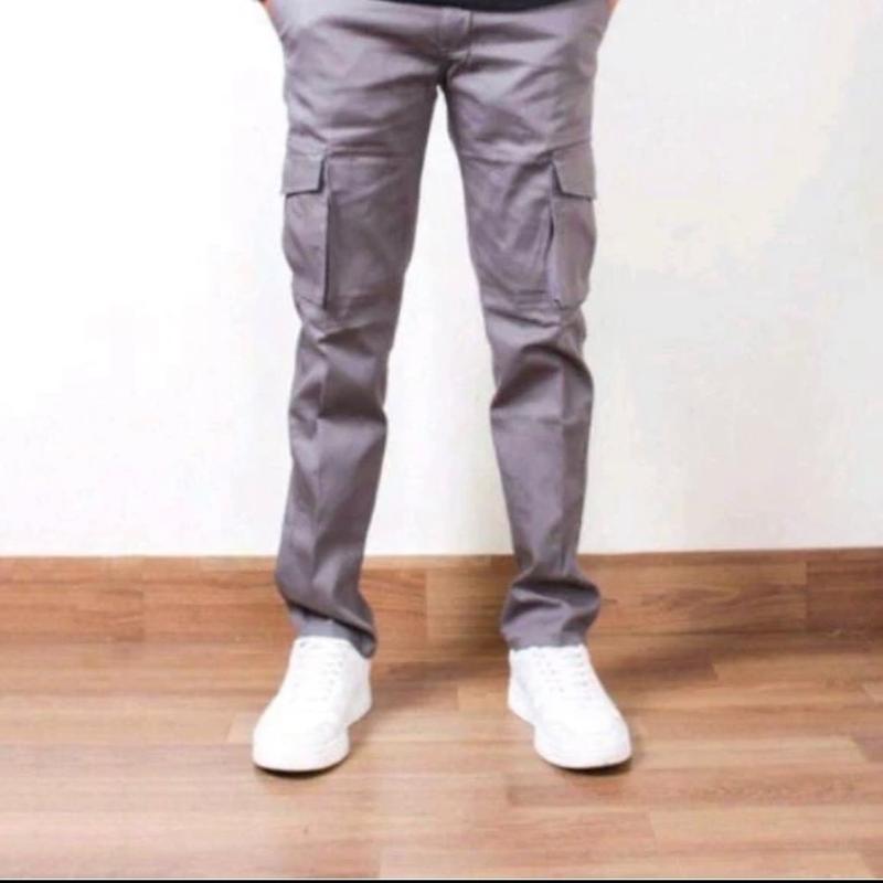 PROMO Celana Cargo Panjang Pria Dewasa Kompol Size 28-38 - celana kargo casual pinggang karet Warna Hitam terbaru terlaris yoo belanja di sini Gunung 2
