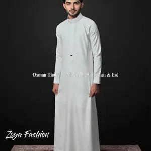 Zoya Fashion Jubah Pria Gamis Pria Dewasa Premium Lengan Panjang untuk Ramadan & Eid Model Osman Thobe