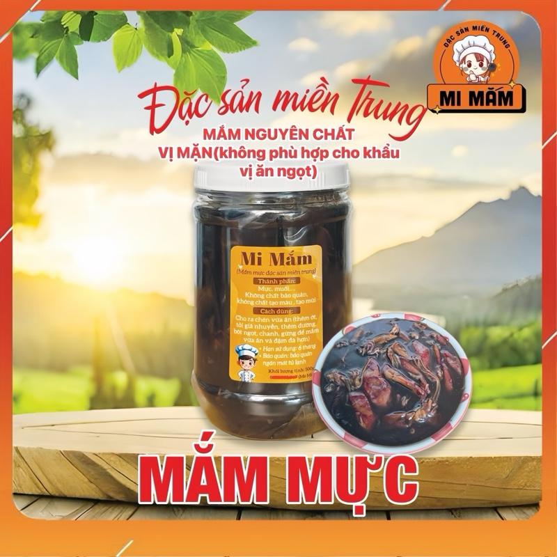 Mắm mực nguyên chất đặc sản Miền Trung (1hủ - 2 hũ - 3 hũ mỗi hũ 500gr)
