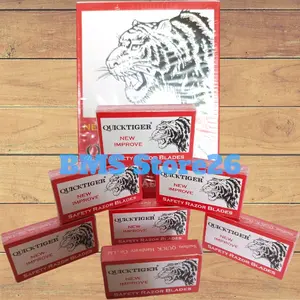 Silet Pisau Cukur Refill Quick Tiger - 1 Kotak Isi 10 Pcs