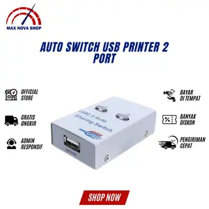 Auto Switch Usb Printer 2 Port Sharing Switcher USB 2.0 Printer Kable Manual Otomatis