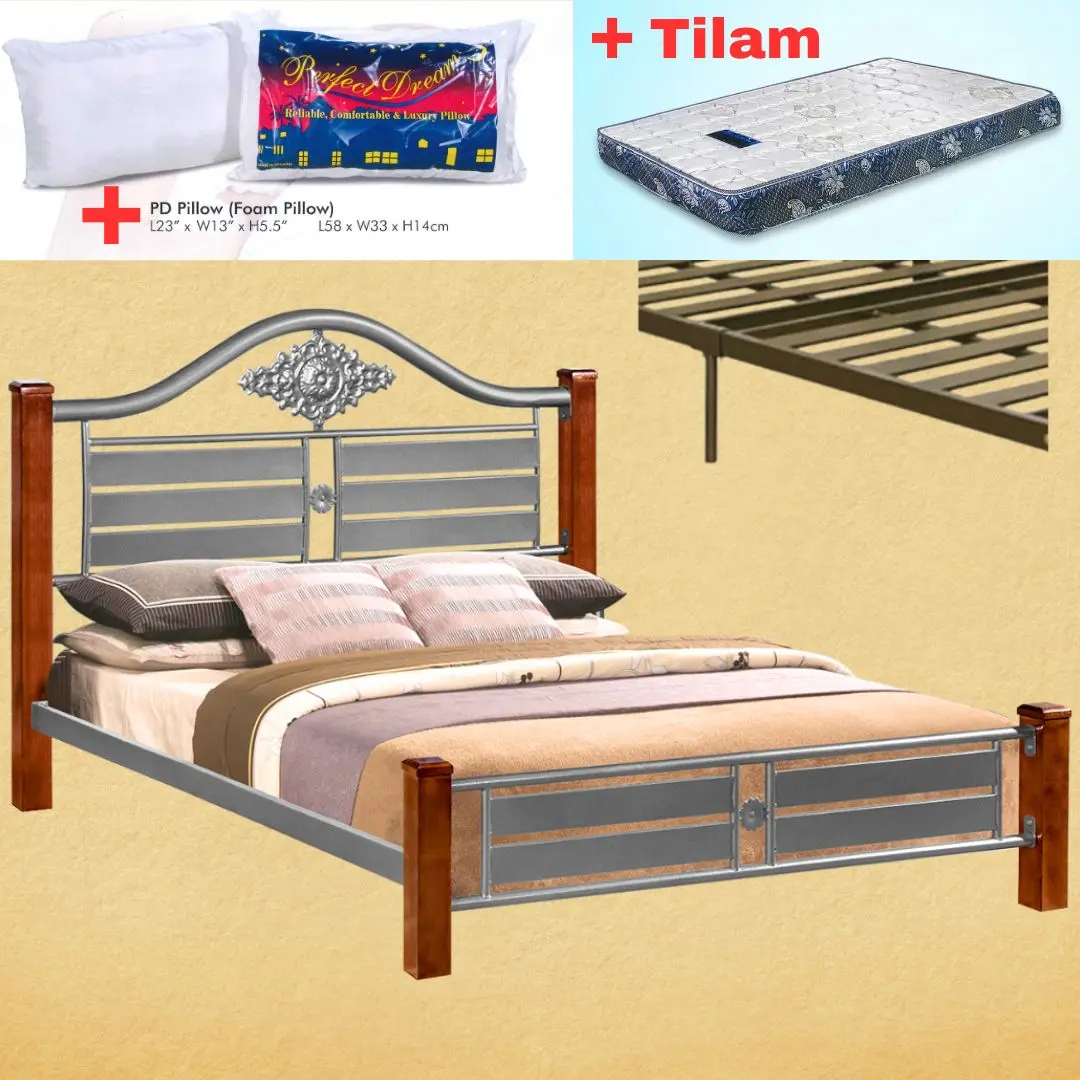 (DIRECT KILANG) JKEE SUPER BASE Solid Metal Queen Bed Frame / Katil Queen Besi SUPER BASE / Katil Besi Tebal Queen / 100% Metal Katil Queen Furniture
