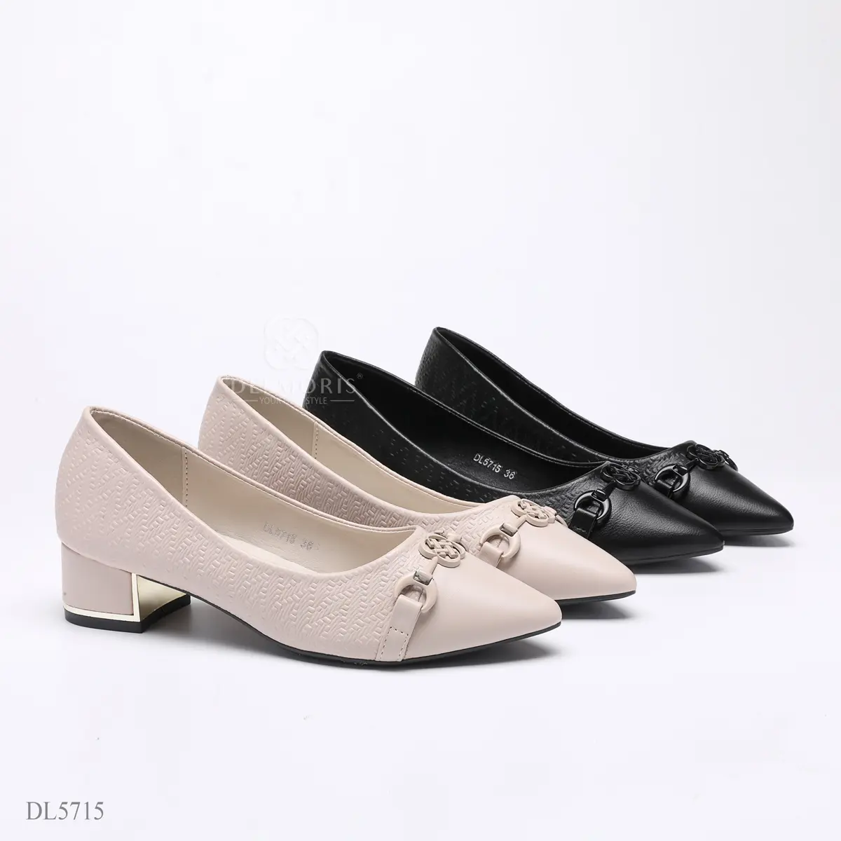 DELMORIS Florence Series DL5715 Sepatu Heels Kerja Wanita Import Original