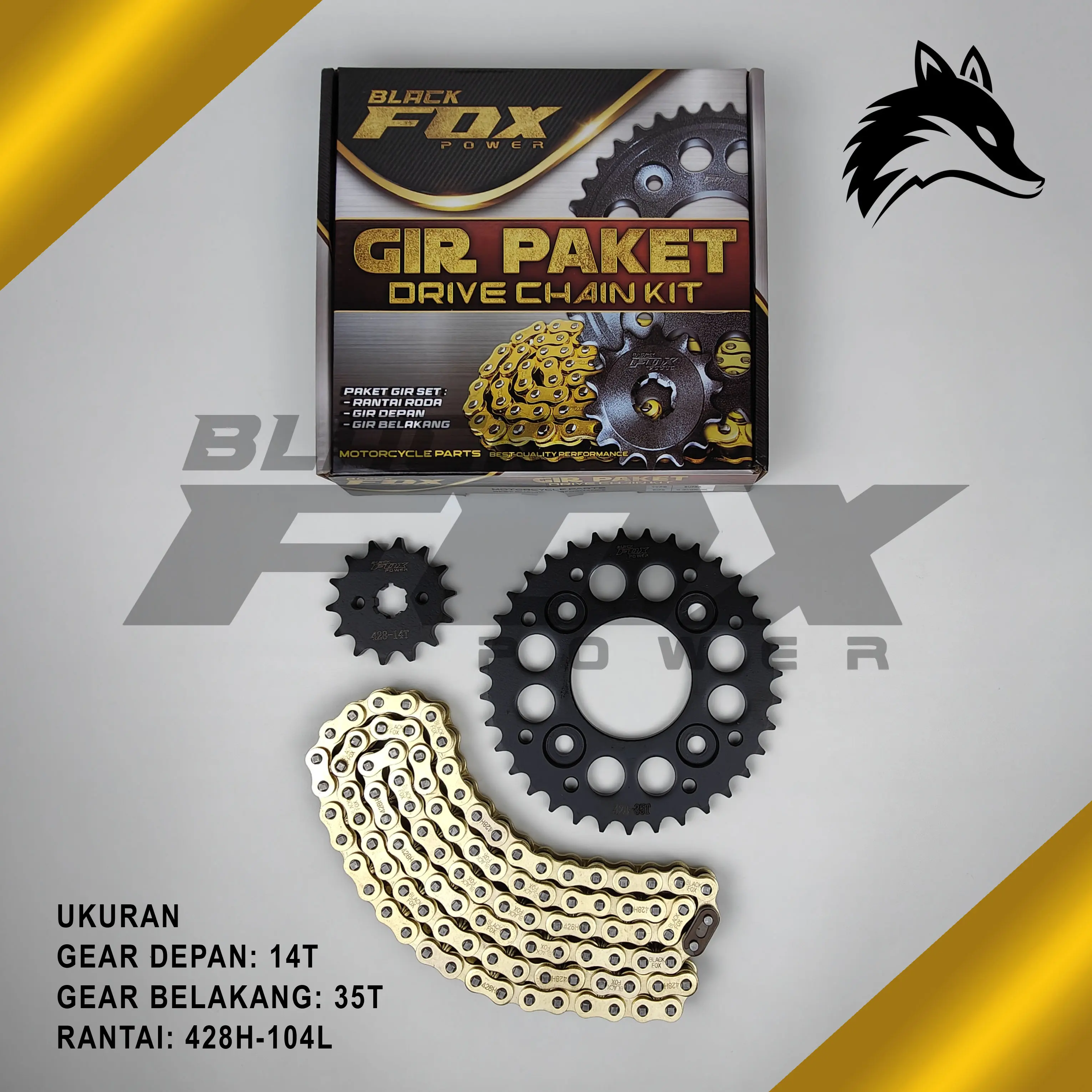 GEAR GIR SET  GIR PAKET KARISMA SUPRAX 125 SUPRA FIT NEW KIRANA 14T 35T 104L