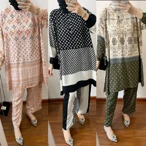 Setelan Dealova Setelan Rayon Premium Oneset Long Tunik Dealova