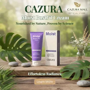 Cazura Moist Bust Fit Cream 100%ORIGINAL BPOM Krim Perawatan area Dada Membantu Melembapkan & Menutrisi Kulit isi 30g
