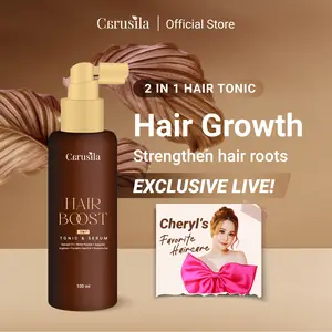 [4.4 EXCLUSIVE LIVE] CARUSILA Hair Boost 2in1 Tonic and Serum with Baicapil 3% Anti-Hairfall for Stronger Growth 100ml Tonik Rambut Spray Anti Lepek by Carusila