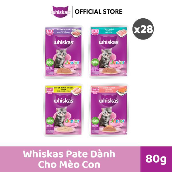 Thùng Thức Ăn Cho Mèo Lớn Dạng Sốt Pate WHISKAS - 28 gói