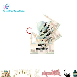 Flashcard 10 Nama-Nama Malaikat - Bonus Ring