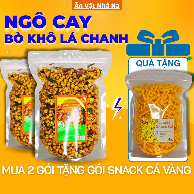   Mua 2 tặng 1  1kg Ngô Cay Bò Khô Lá Chanh Bắp Nếp Bò Khô Lá Chanh Food Thức Ăn Ăn Vặt Snack 